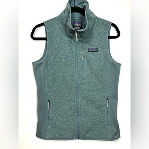 Patagonia Women's Full Zip Mock Neck Better Sweaters Vest Light Green Size Small